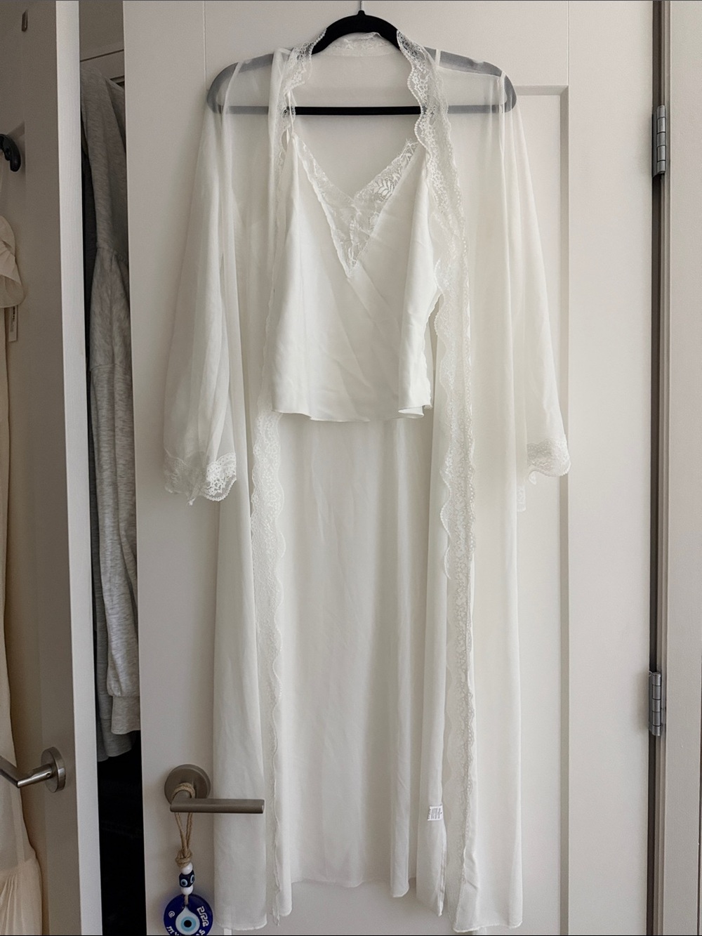 Bride getting ready outfit